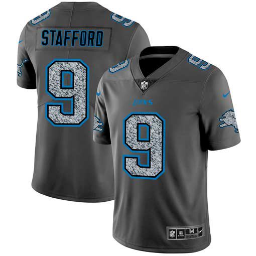Men Detroit Lions #9 Stafford Nike Teams Gray Fashion Static Limited NFL Jerseys->detroit lions->NFL Jersey